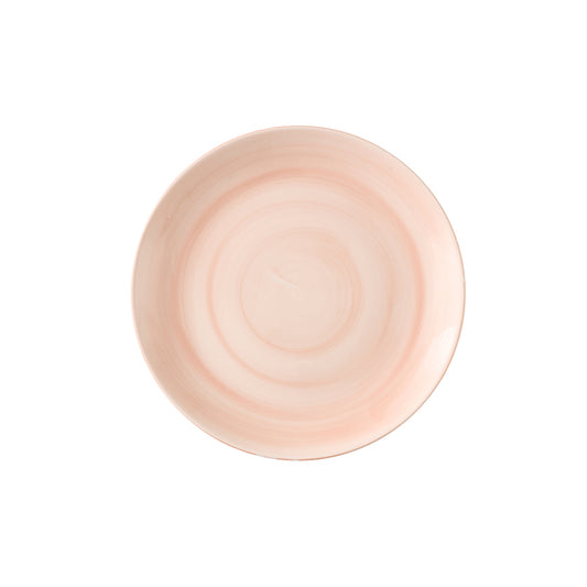 Churchill Stonecast Canvas Vitrified Porcelain Coral Round Coupe Plate 26cm Pack of 12