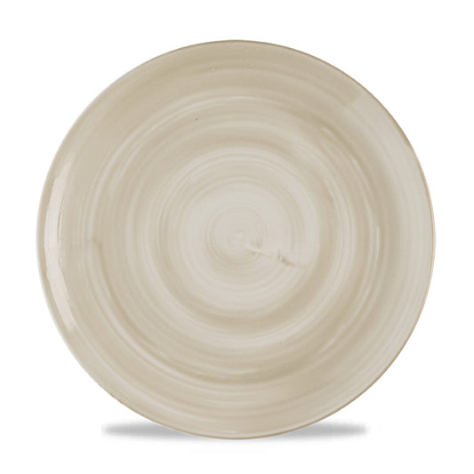 Churchill Stonecast Canvas Vitrified Porcelain Natural Round Coupe Plate 26cm Pack of 12