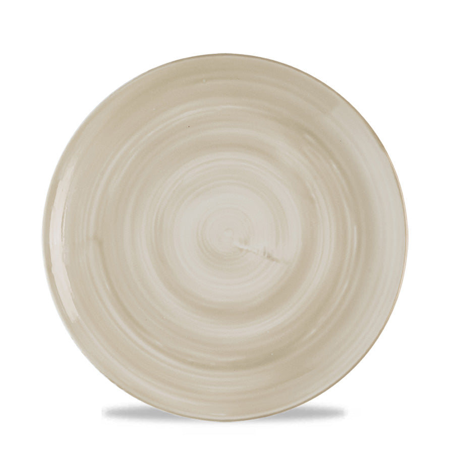 Churchill Stonecast Canvas Vitrified Porcelain Natural Round Coupe Plate 21.7cm Pack of 12