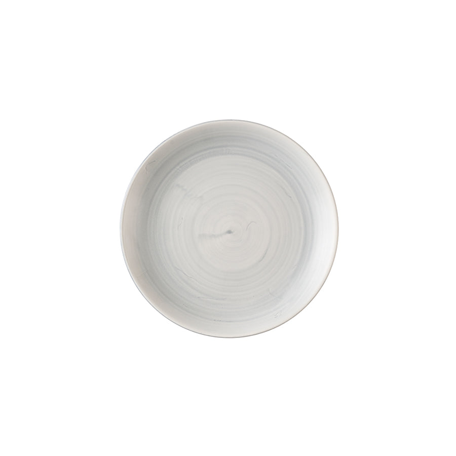 Churchill Stonecast Canvas Vitrified Porcelain Grey Round Coupe Plate 16.5cm Pack of 12