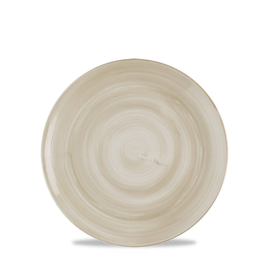 Churchill Stonecast Canvas Vitrified Porcelain Natural Round Coupe Plate 16.5cm Pack of 12