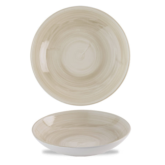 Churchill Stonecast Canvas Vitrified Porcelain Natural Round Coupe Bowl 24.8cm 40oz Pack of 12