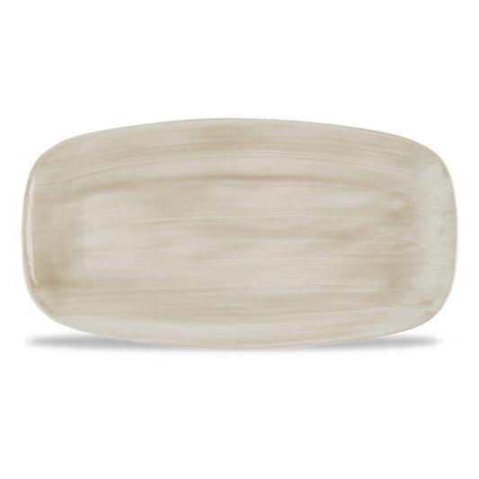 Churchill Stonecast Canvas Vitrified Porcelain Natural Oblong Plate 29.8x15.3cm Pack of 12