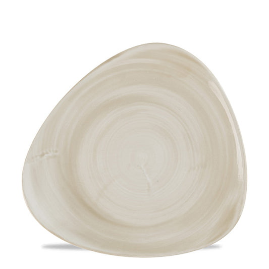 Churchill Stonecast Canvas Vitrified Porcelain Natural Triangular Lotus Plate 22.9cm Pack of 12