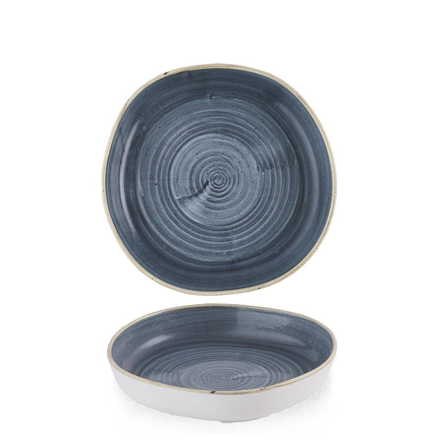 Churchill Stonecast Vitrified Porcelain Blueberry Organic Round Walled Bowl 23x4.5cm Pack of 6