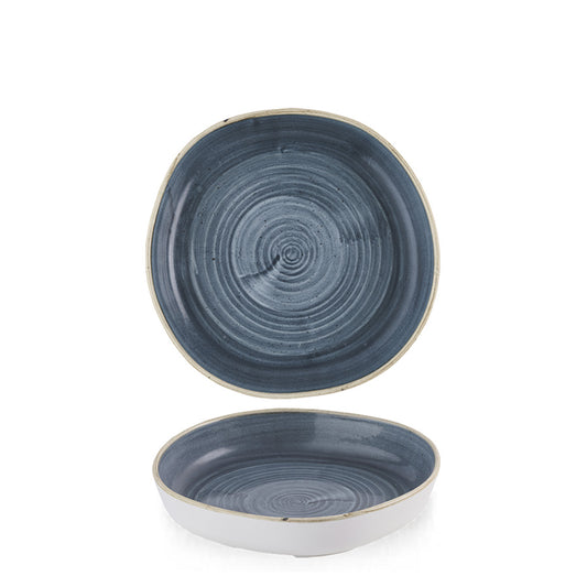 Churchill Stonecast Vitrified Porcelain Blueberry Organic Round Walled Bowl 20x4.5cm Pack of 6