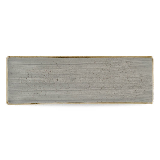 Churchill Stonecast Vitrified Porcelain Peppercorn Grey Rectangular Tasting Tray 32.3x10.5cm, 4 1/8x12 11/16in Pack of 6