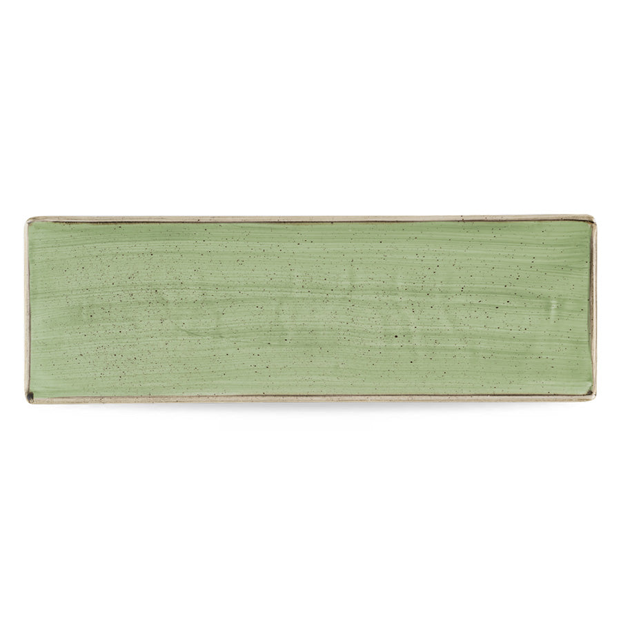 Churchill Stonecast Vitrified Porcelain Sage Green Rectangular Tasting Tray 32.3x10.5cm, 4 1/8x12 11/16in Pack of 6