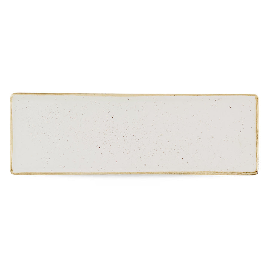 Churchill Stonecast Vitrified Porcelain Barley White Rectangular Tasting Tray 32.3x10.5cm, 4 1/8x12 11/16in Pack of 6