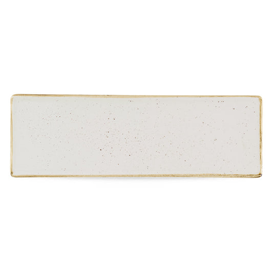 Churchill Stonecast Vitrified Porcelain Barley White Rectangular Tasting Tray 32.3x10.5cm, 4 1/8x12 11/16in Pack of 6