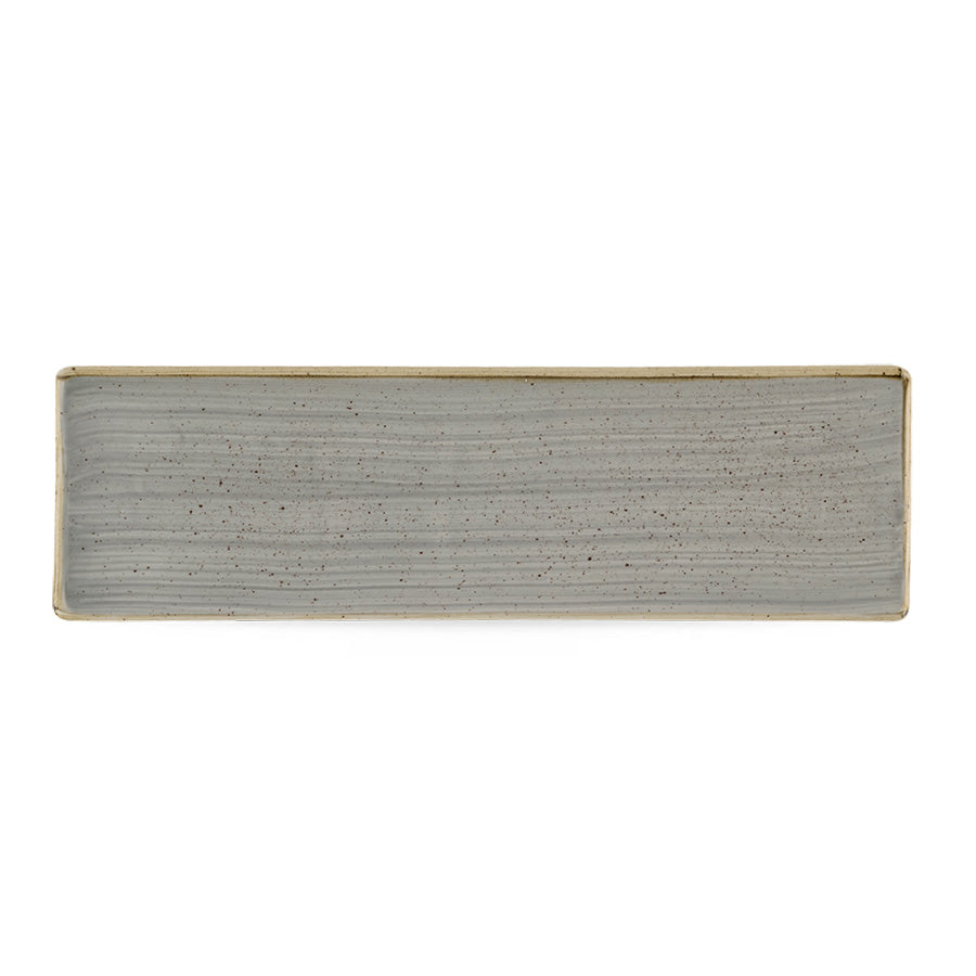 Churchill Stonecast Vitrified Porcelain Peppercorn Grey Rectangular Tasting Tray 29.5x8.8cm Pack of 6