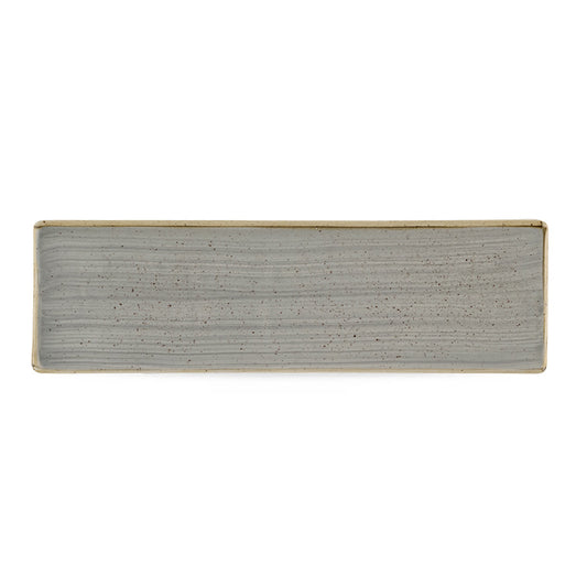 Churchill Stonecast Vitrified Porcelain Peppercorn Grey Rectangular Tasting Tray 29.5x8.8cm Pack of 6