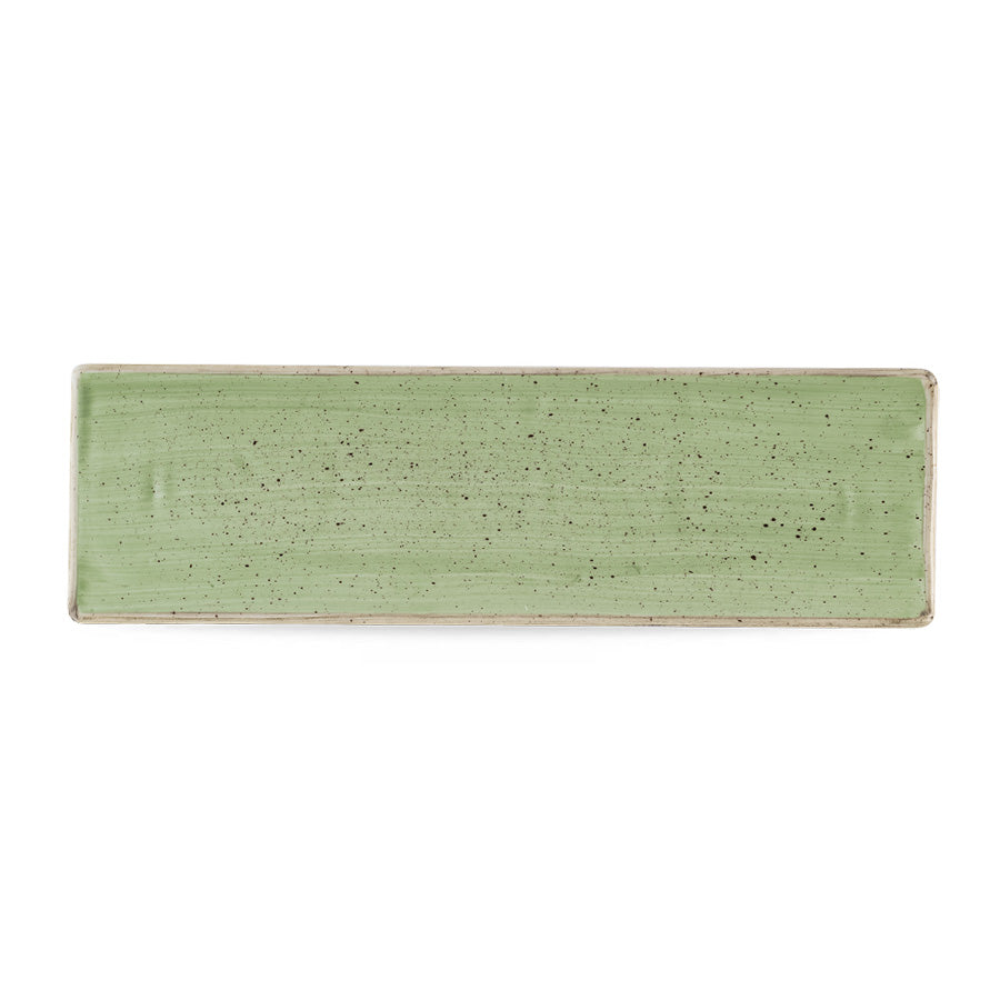 Churchill Stonecast Vitrified Porcelain Sage Green Rectangular Tasting Tray 29.5x8.8cm Pack of 6