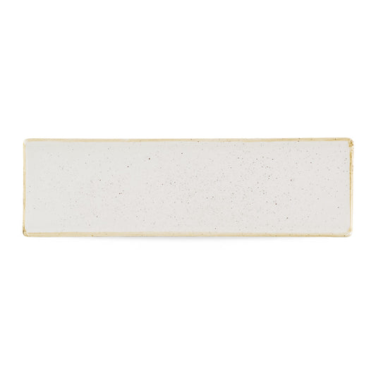 Churchill Stonecast Vitrified Porcelain Barley White Rectangular Tasting Tray 29.5x8.8cm Pack of 6