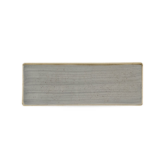 Churchill Stonecast Vitrified Porcelain Peppercorn Grey Rectangular Tasting Tray 24.7x8.8cm Pack of 6