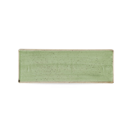 Churchill Stonecast Vitrified Porcelain Sage Green Rectangular Tasting Tray 24.7x8.8cm Pack of 6