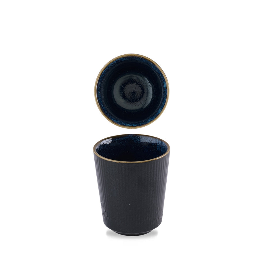 Churchill Nourish Vitrified Porcelain Tokyo Blue Round Unhandled Cup 12oz Pack of 12