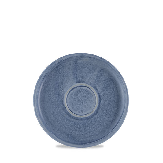 Churchill Emerge Vitrified Porcelain Oslo Blue Round Saucer 16cm Pack of 6