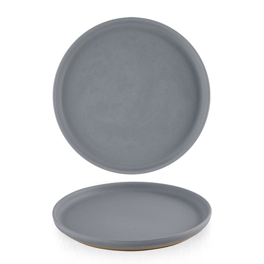 Churchill Emerge Vitrified Porcelain Seattle Grey Round Walled Plate 26cm Pack of 6