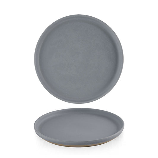 Churchill Emerge Vitrified Porcelain Seattle Grey Round Walled Plate 21cm Pack of 6