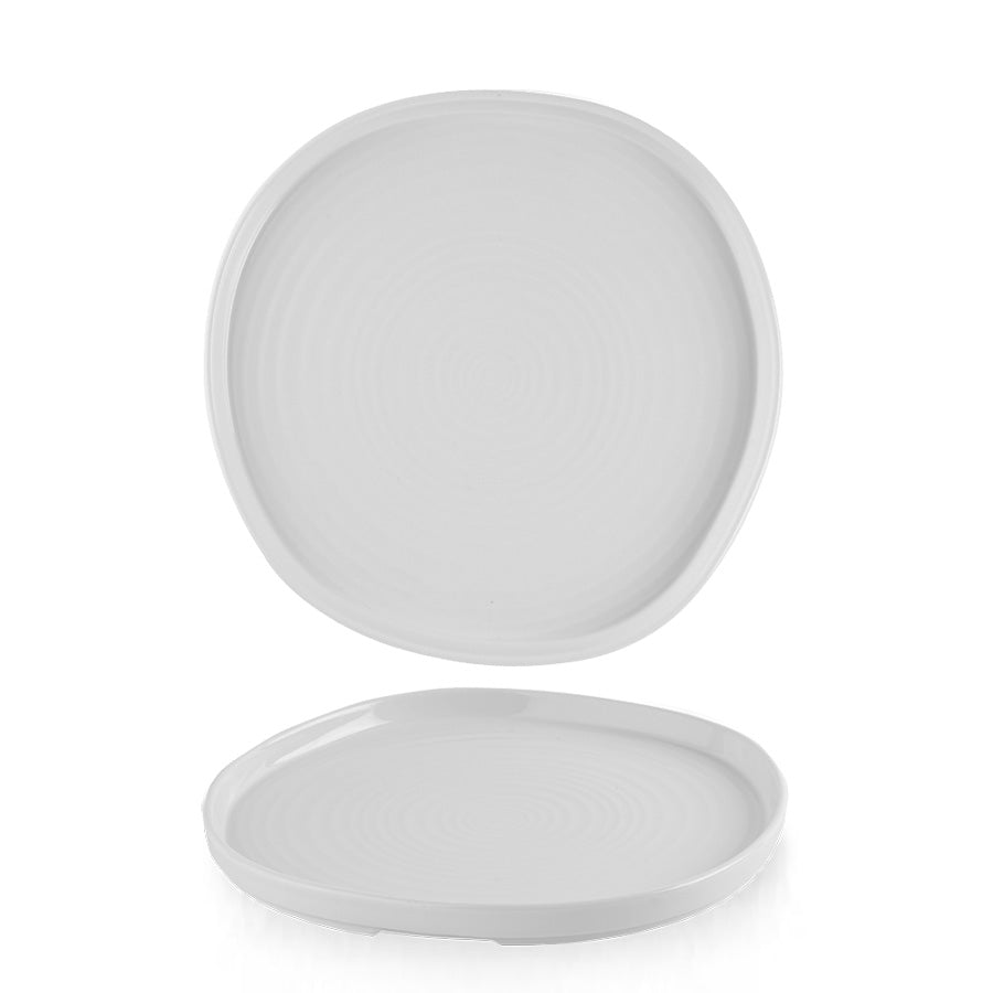 Churchill Chefs' Plates Vitrified Porcelain White Round Walled Plate 25.5cm Pack of 6