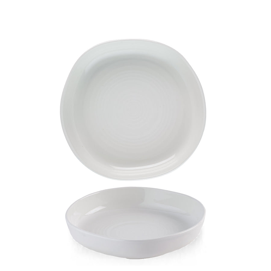 Churchill Chefs' Plates Vitrified Porcelain White Round Walled Bowl 23x4.5cm Pack of 6