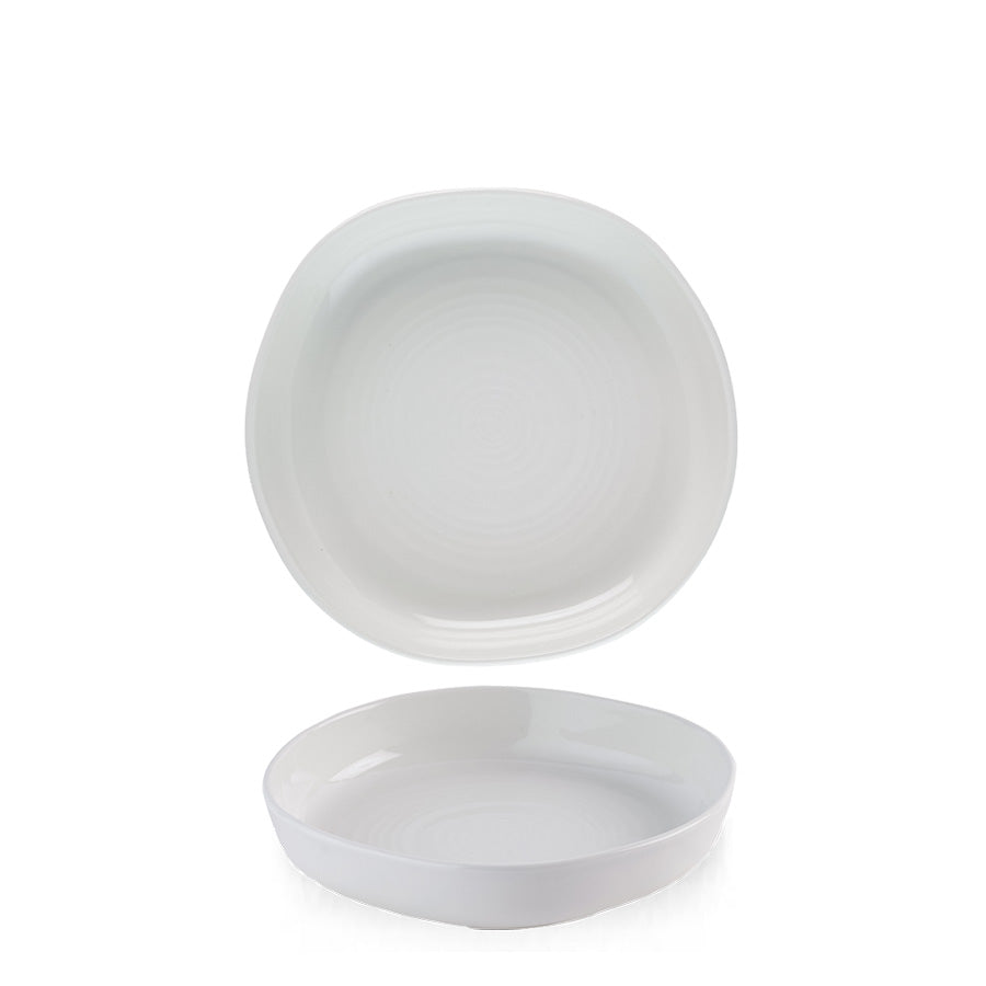 Churchill Chefs' Plates Vitrified Porcelain White Round Walled Bowl 20x4.5cm Pack of 6