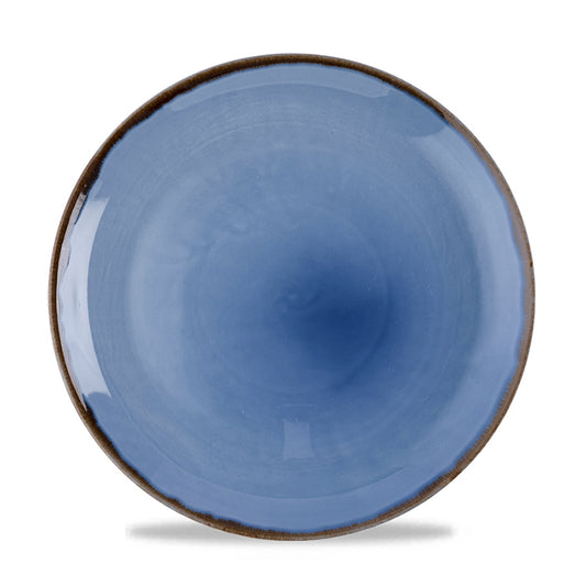 Dudson Harvest Vitrified Porcelain Indigo Round Coupe Plate 26cm Pack of 12