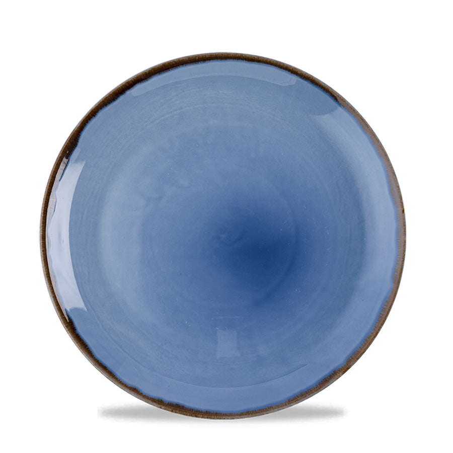 Dudson Harvest Vitrified Porcelain Indigo Round Coupe Plate 21.7cm Pack of 12