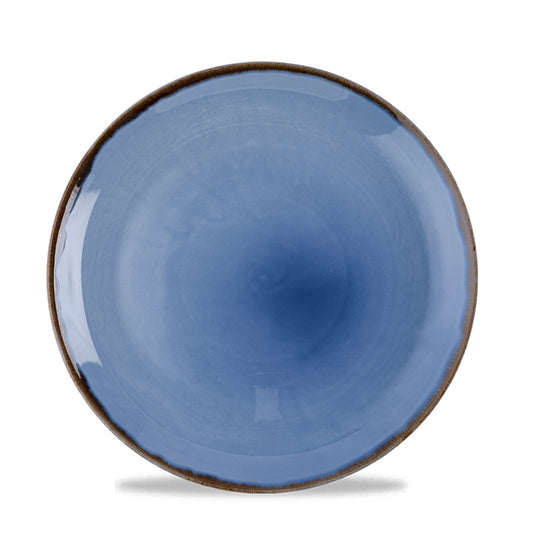 Dudson Harvest Vitrified Porcelain Indigo Round Coupe Plate 21.7cm Pack of 12