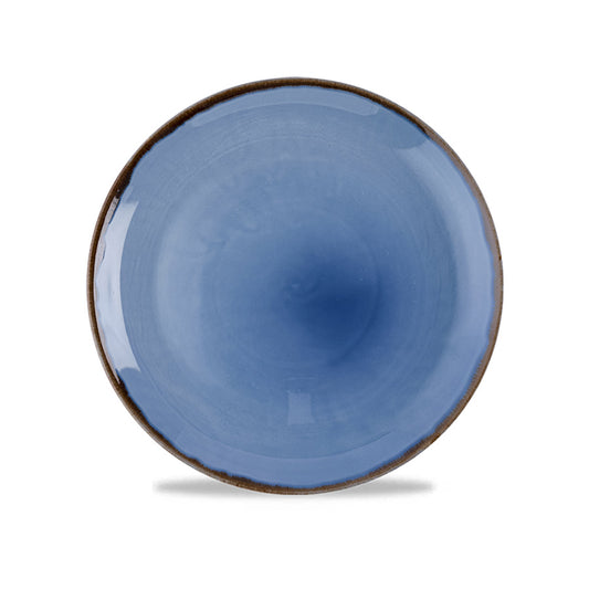 Dudson Harvest Vitrified Porcelain Indigo Round Coupe Plate 16.5cm Pack of 12