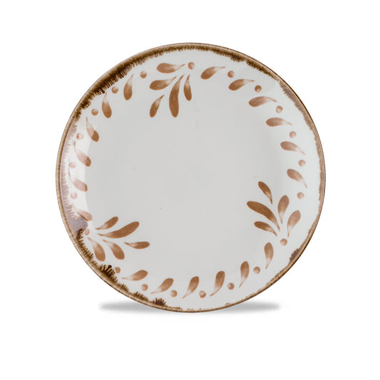 Dudson Harvest Mediterranean Vitrified Porcelain Terracotta Round Coupe Plate 16.5cm Pack of 12