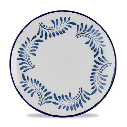 Dudson Harvest Mediterranean Vitrified Porcelain Blue Round Coupe Plate 28.8cm Pack of 12