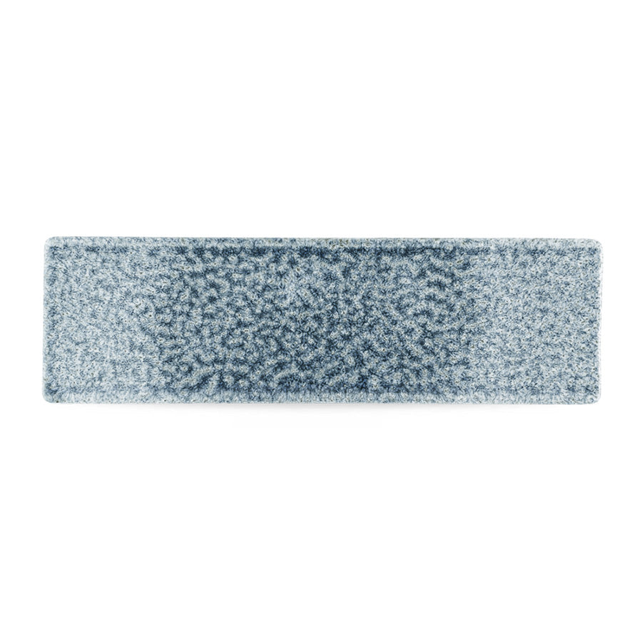 Churchill Studio Prints Raku Vitrified Porcelain Topaz Blue Tasting Tray 29.5x8.8cm Pack of 6