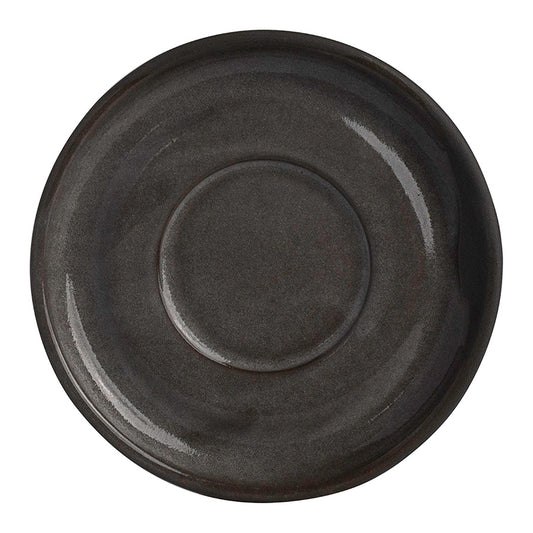 Off Grid Studio Gembrook Gray Stoneware Round Espresso Saucer 12cm Pack of 24