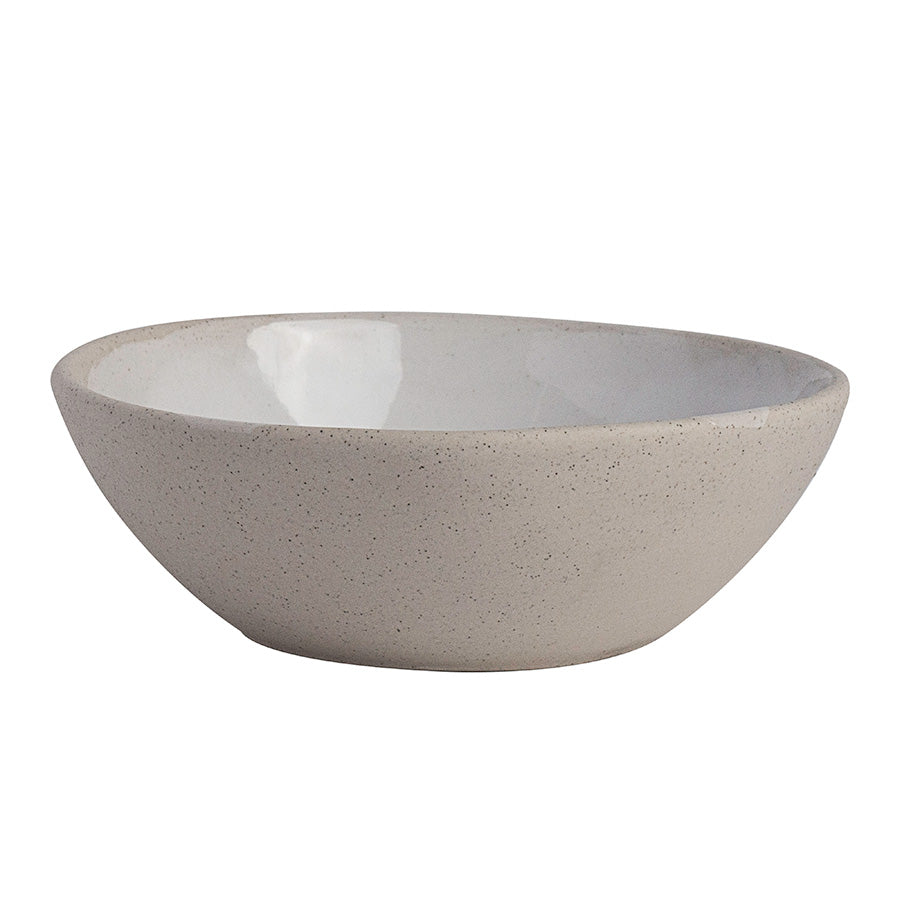 Off Grid Studio Gembrook White Stoneware Round Bowl 15.25cm 17.5oz Pack of 24