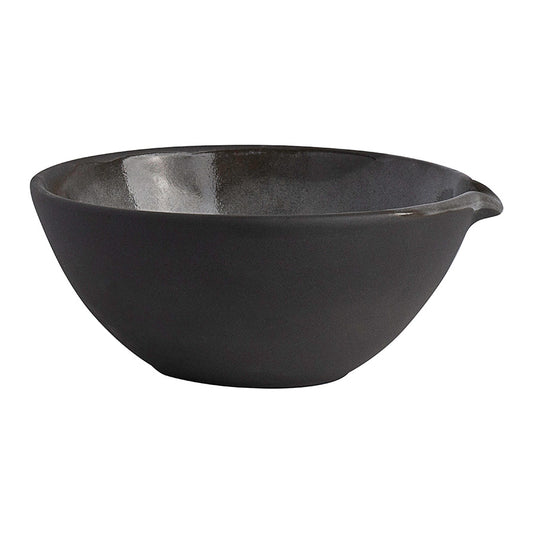 Off Grid Studio Gembrook Gray Stoneware Round Bowl With Spout 12.7cm 12.5oz Pack of 36