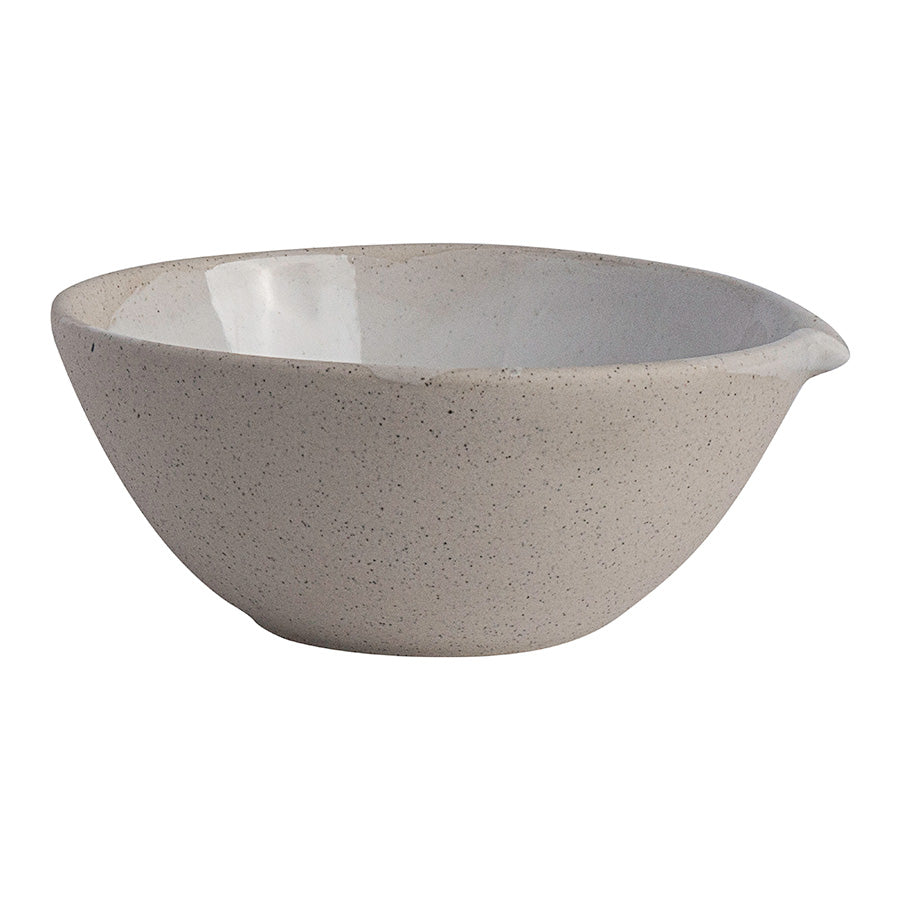 Off Grid Studio Gembrook White Stoneware Round Bowl With Spout 12.7cm 12.5oz Pack of 36