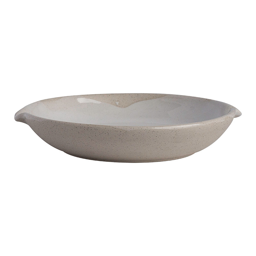 Off Grid Studio Gembrook White Stoneware Round Dish With Double Spout 18cm 9.5oz Pack of 24