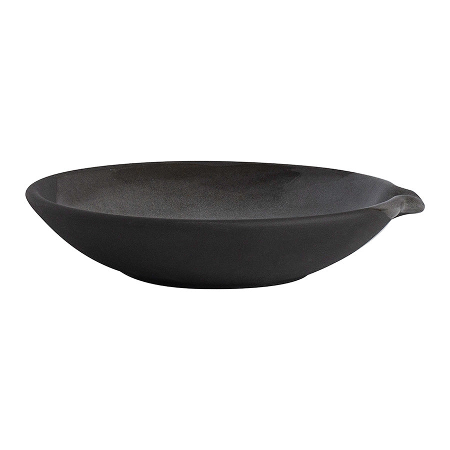 Off Grid Studio Gembrook Gray Stoneware Round Dish With Spout 12.7x11.75cm Pack of 36