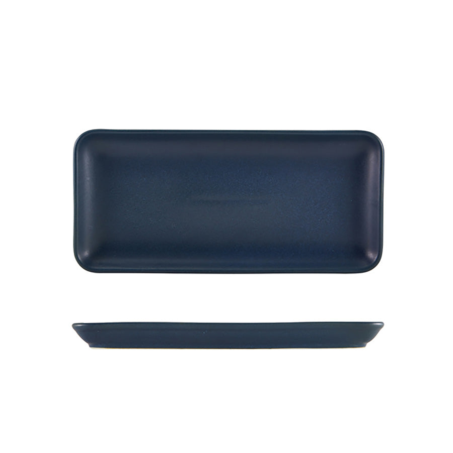 GenWare Terra Stoneware Antigo Denim Narrow Rectangular Platter 27x12.5cm Pack of 6