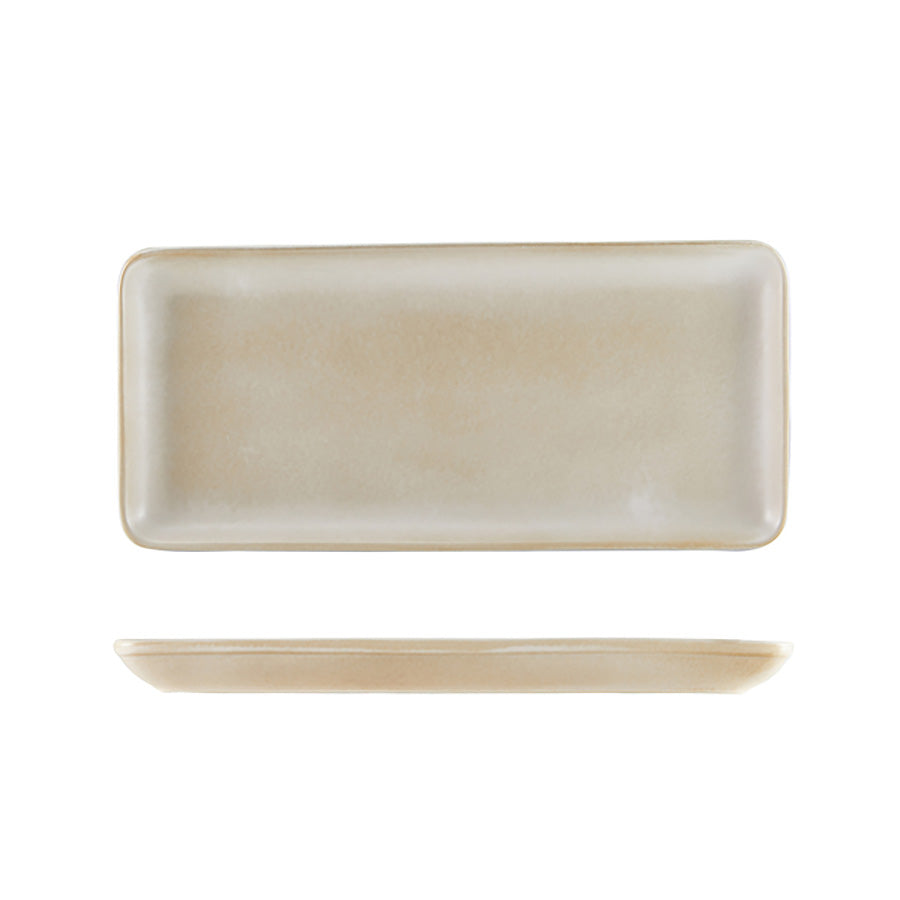 GenWare Terra Stoneware Antigo Barley Narrow Rectangular Platter 31x14cm Pack of 6