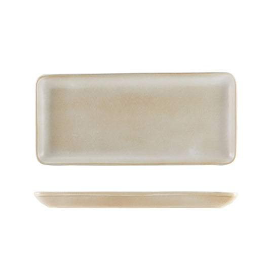 GenWare Terra Stoneware Antigo Barley Narrow Rectangular Platter 31x14cm Pack of 6