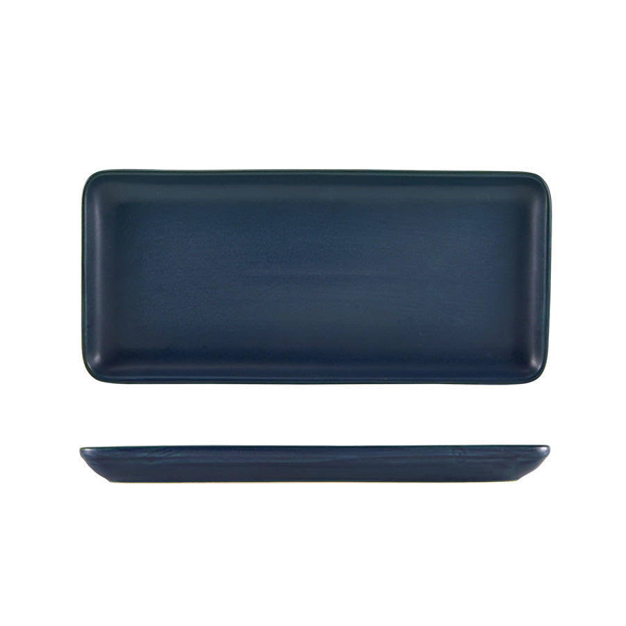 GenWare Terra Stoneware Antigo Denim Narrow Rectangular Platter 31x14cm Pack of 6