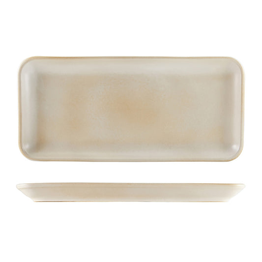 GenWare Terra Stoneware Antigo Barley Narrow Rectangular Platter 35x16.5cm Pack of 3