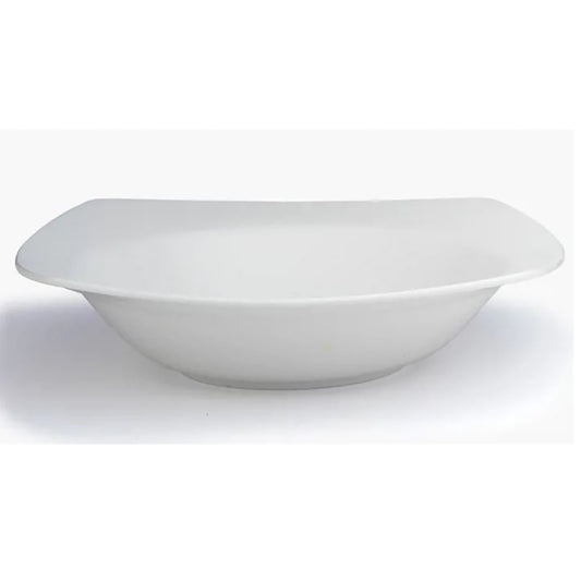 Elia Glacier Bone China Rimmed Square Pasta Bowl 85cl Pack of 6