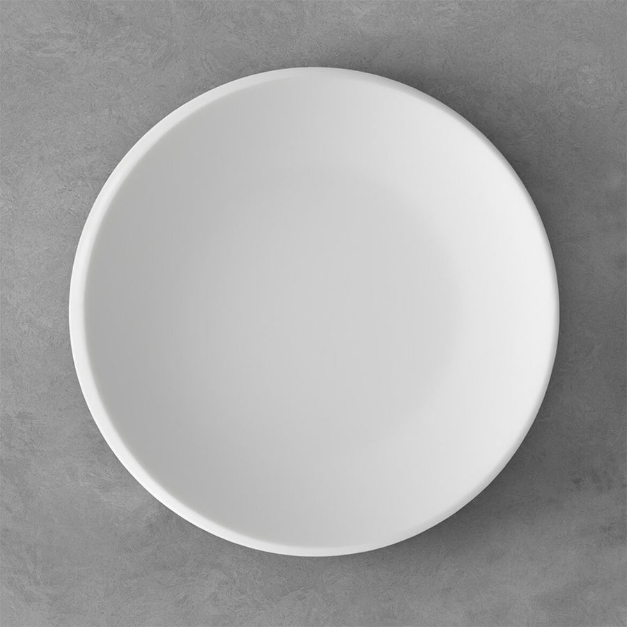 Villeroy & Boch NewMoon Vitrified Porcelain White Round Flat Plate 27cm Pack of 6