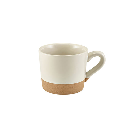 GenWare Kava White Round Stoneware Coffee Cup 28.5cl 10oz Pack of 6