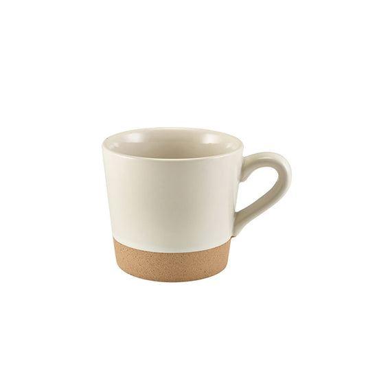 GenWare Kava White Round Stoneware Coffee Cup 34cl 12oz Pack of 6