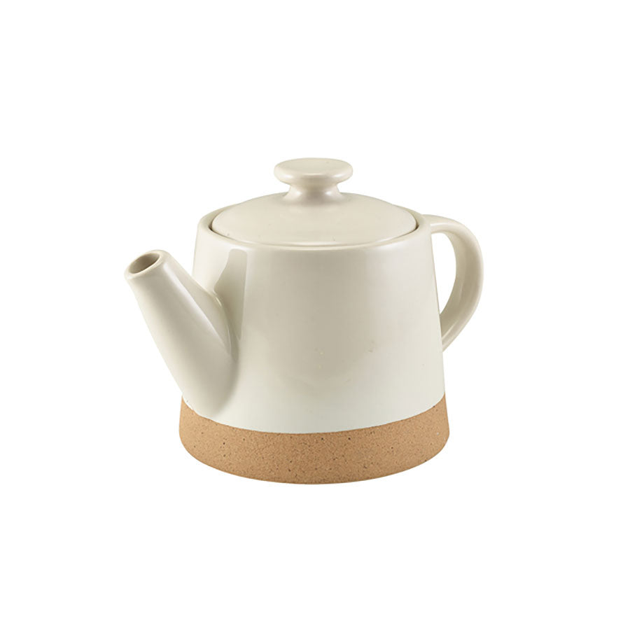 GenWare Kava White Stoneware Teapot 48cl 16.8oz Pack of 6